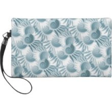 Elegant Teal Green Art Deco Pattern Wristlet Clutch