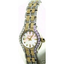 Elgin Ladies Crystal & Mother Of Pearl Watch Freshp