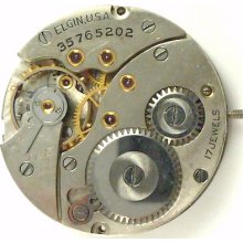 Elgin Mechanical - Complete Running Movement - Sold 4 Parts/repair