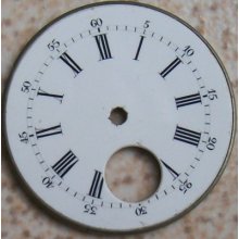 Enamel Dial For Vintage Wristwatch Or Pendant Watch 26 Mm. In Diameter