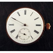 English High Grade Pocket Watch Movement Enamel Dial Working Chronometer ?