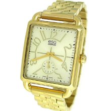 Esq Movado Gold Tone Bracelet Ladies Watch 07101408