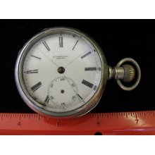 Estate Pocket Watch Antique Vintage Heavy Rail Road Roskell London Silveroid