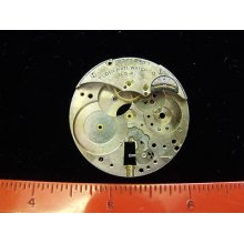 Estate Vintage Watch Makers Parts Elgin Pocket Watch Movement Ornate Nice 104
