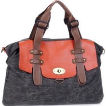 European Style Lady Jean Canvas Handbag Leisure All-match Shoulder Bag