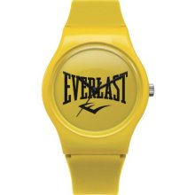 Everlast 33-700 Unisex Quartz Watch With Yellow Dial Analogue Display And Yellow Plastic Or Pu Strap Ev-700-103