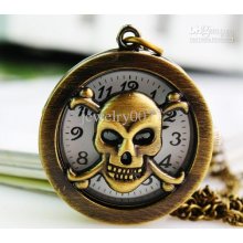 Evxlhb (9) Fashion Jewelry Retro Skeleton Pocket Watch Necklace Wome