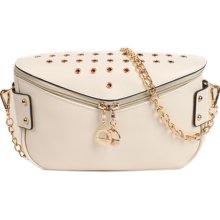 Eyelet Embellished Chain Strap Shoulder Bag-yellow