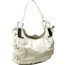Fashion Elegant Designer Inspired Solid Color Hobo Bag Handbag Purse Gray