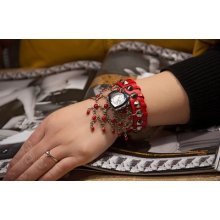 Fashion Heart Style 4 Colors Women Leather Quartz Wrist Bracelet Watch Fbw011