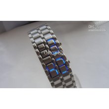 Fashion Lava Style Iron Metal Led Watch,promotional Gifts,10pcs/1 Lo