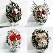 Fashion Personality Cartoon Quartz Ring Watch Skeleton Lion Ring Fou