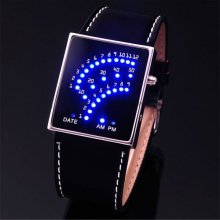 fashion Style 29 Blue LED Digital Date Lady Men Watch