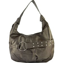 Faux Leather Hobo Bag