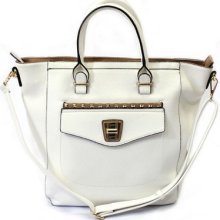 Fdw Womens Fashion Luxury Celebrity Studs Tote Hobo Satchel Handbag Shoulder Bag