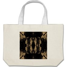 Fern Pattern in Black and Brown. Tote Bag