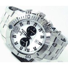 Festina Men Chrono Solid Steel F16613/1 Wr 100m Retail $255 Us Seller