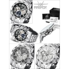 Firefox Watches Hound Dog Mens Chronograph, Different Colors, Seiko Movement