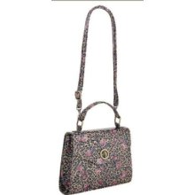 Floral Faux Leather Shoulder Bag