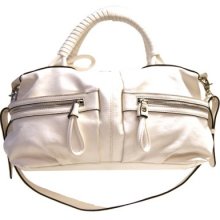 Fog by London Fog Cassie Satchel - White - Handbags