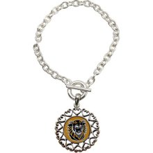 Fort Hays State University Tigers Ladies Round Heart Art Nouveau-Style Toggle Bracelet