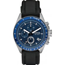Fossil Men's CH2691 Decker Leather Band Blue Dial Watch