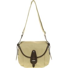 French Connection Lake Canvas Saddle Bag Sand dune