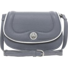 French Connection Pepper Pleather Small Crossbody Bag Lt grey/white