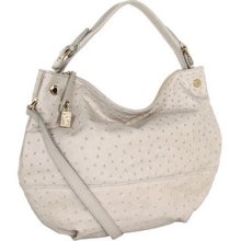 Furla Montmarte Ostrich-embossed Shoulder Bag In Gin Tonic