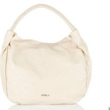 Furla Pompidou Purse Hobo Tote Torrone Eggshell Off White Cream Ivory Vanill