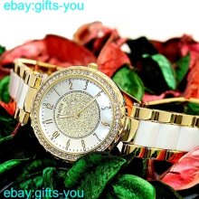 Fw852a Round White Dial Ladies Women Ceramic Bracelet Watch