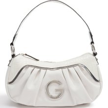 G by GUESS Amori Top-Zip Bag, WHITE