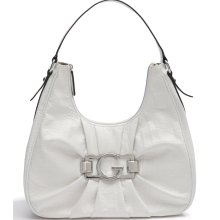 G by GUESS Hayne Gathered Hobo, WHITE
