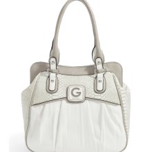 G by GUESS Yule Croc-Embossed Tote, WHITE MULTI