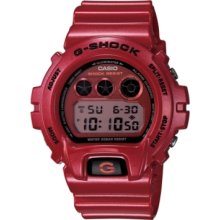 G-Shock Watch, Mens Digital Red Resin Strap 50x53mm DW6900MF-4