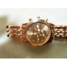 Geneva Gl Watch Slim Rose Gold Metal Band With Match Dial Designer Style Cutie