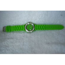 Genevex Green Jelly Gumdrop Women's Watch/new