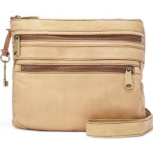 Genuine Fossil Explorer Leather Light Tan Handbag Nick In Leather Now Â£99