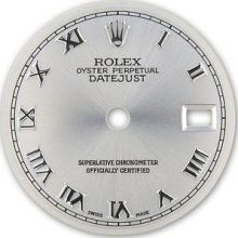 Genuine Original Rolex Ladies Datejust Stainless Steel Silver Roman Numeral Dial