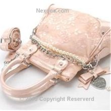 Genuine Patent Leather Shoulder Handbag Light Pink Shoulder Bag