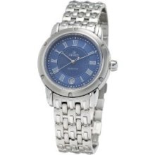 Gevril Men's Blue Dial Stainless Steel Swiss Made Automatic Watch