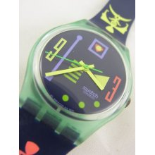 Gg113 Swatch 1991 Stalefish J. Vigon Authentic Colorful