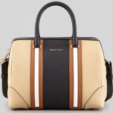 Givenchy Lucrezia Colorblock Medium Satchel Bag Blue/Brown