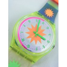 Gj108 Swatch 1992 Artic Star Authentic Fluorescent