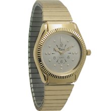 Gold Quartz Braille Watch for Men