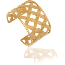 Goldtone Snakeskin Cuff Bracelet