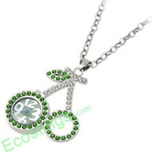 Good Jewelry Necklace COCO Crystal Pendant Quartz Watches Green