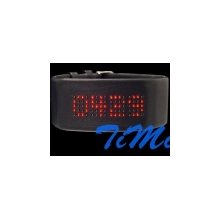 good quality fashionable matrix cuff digital led black leather watches