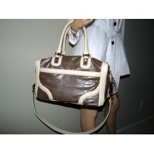 Gorgeous Authentic Mab Bombe Rebecca Minkoff Grey Leather Satchel Bag Handbag
