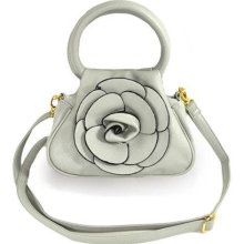 Gray Flower Crossbody Handbag with Cell Phone Holder purse cross body